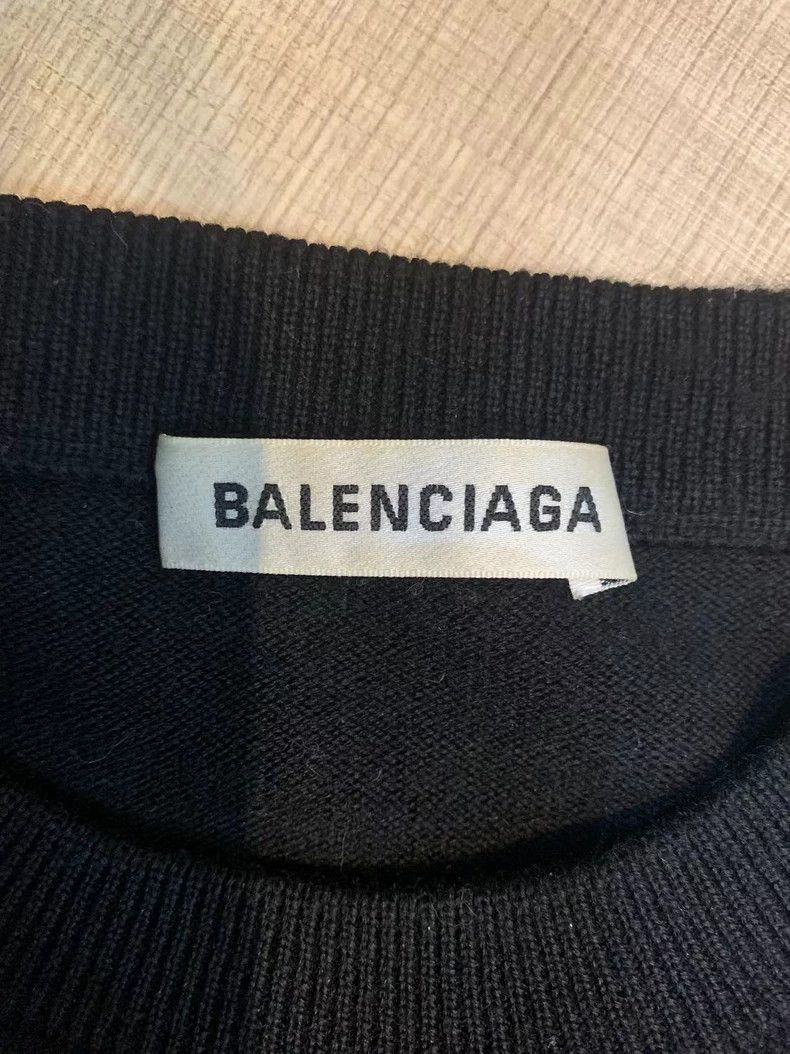 Balenciaga Balenciaga BB Logo Black Sweater - dmc Size US S / EU 44-46 / 1 - 3 Thumbnail