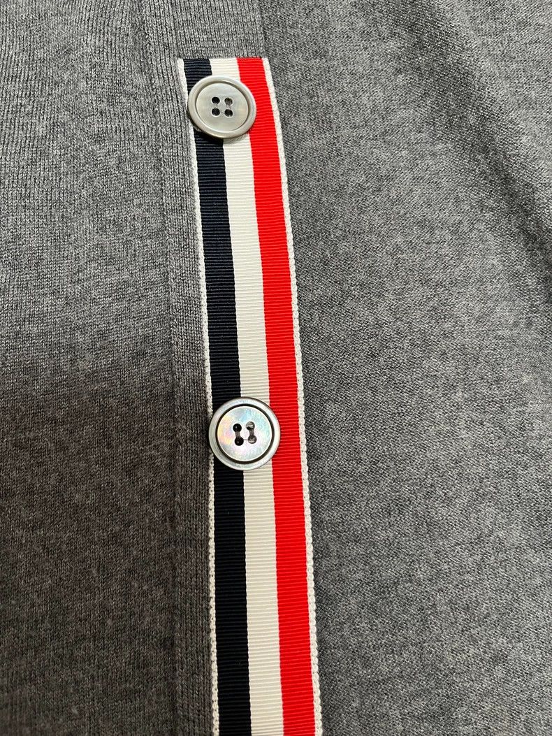 Thom Browne Thom Browne Gray Wool Cardigan - dmc Size US M / EU 48-50 / 2 - 6 Thumbnail