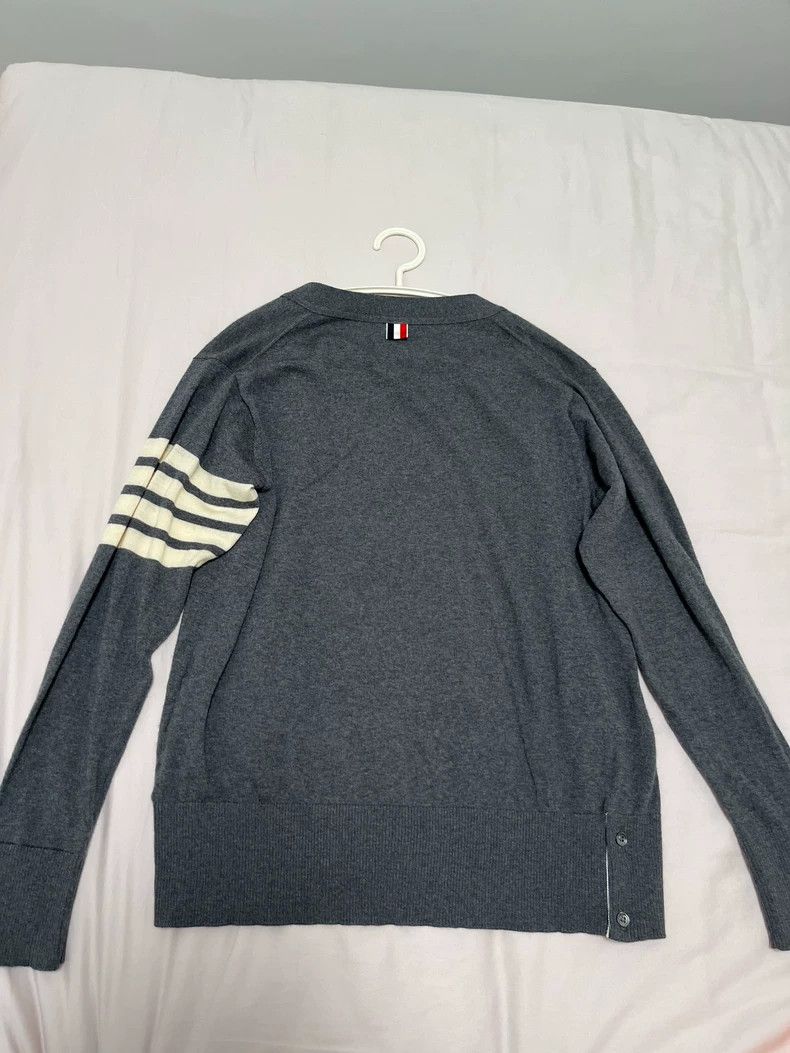 Thom Browne Thom Browne Gray Wool Cardigan - dmc Size US M / EU 48-50 / 2 - 4 Thumbnail