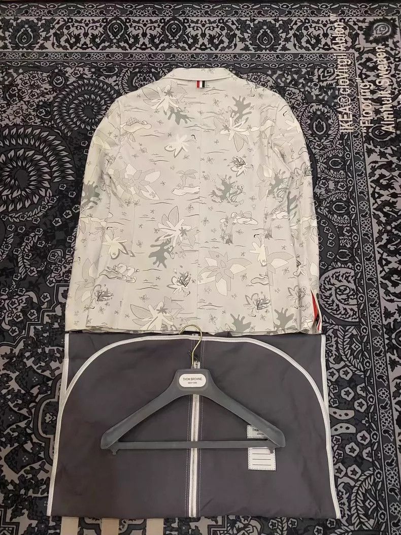 Thom Browne Thom Browne Printed Gray White Blazer - dmc Size US S / EU 44-46 / 1 - 2 Thumbnail