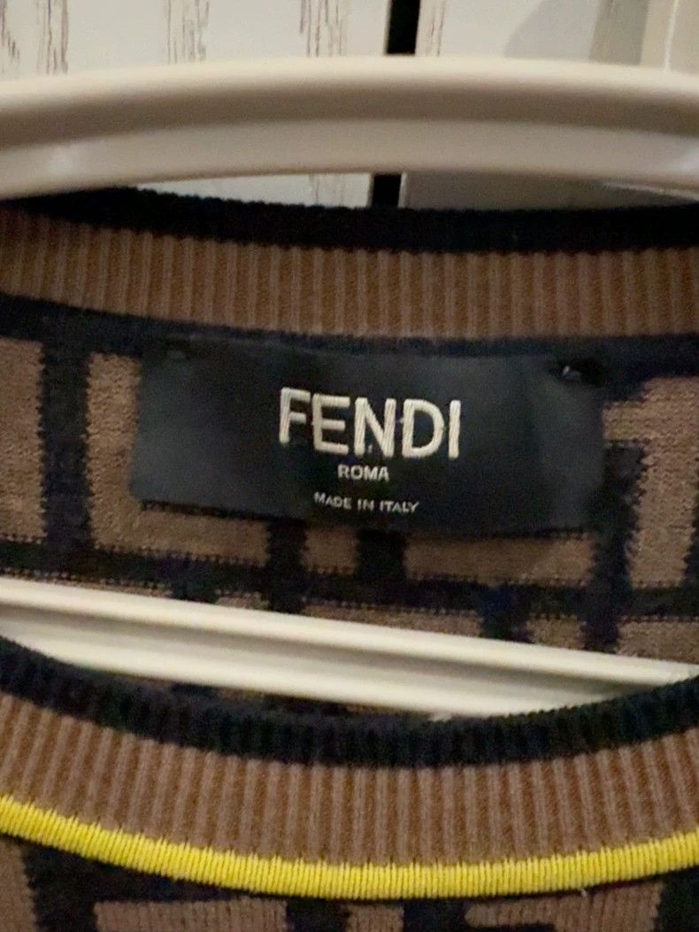 Fendi Fendi Brown FF Pattern Sweater - dmc Size US M / EU 48-50 / 2 - 3 Thumbnail