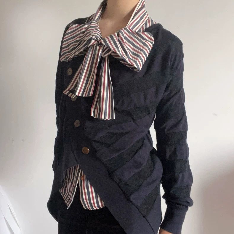 Vivienne Westwood Vivienne Westwood Punk Stripe Knit Cardigan - dmc Size US L / EU 52-54 / 3 - 2 Thumbnail