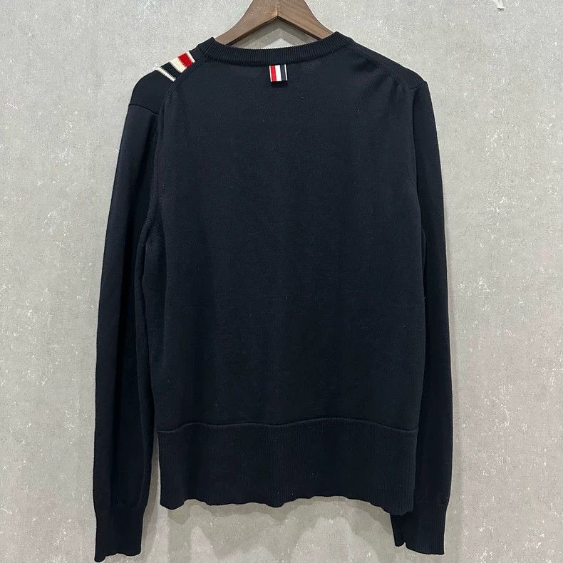 Thom Browne Thom Browne Striped Wool Crewneck Sweater - dmc Size US M / EU 48-50 / 2 - 2 Thumbnail