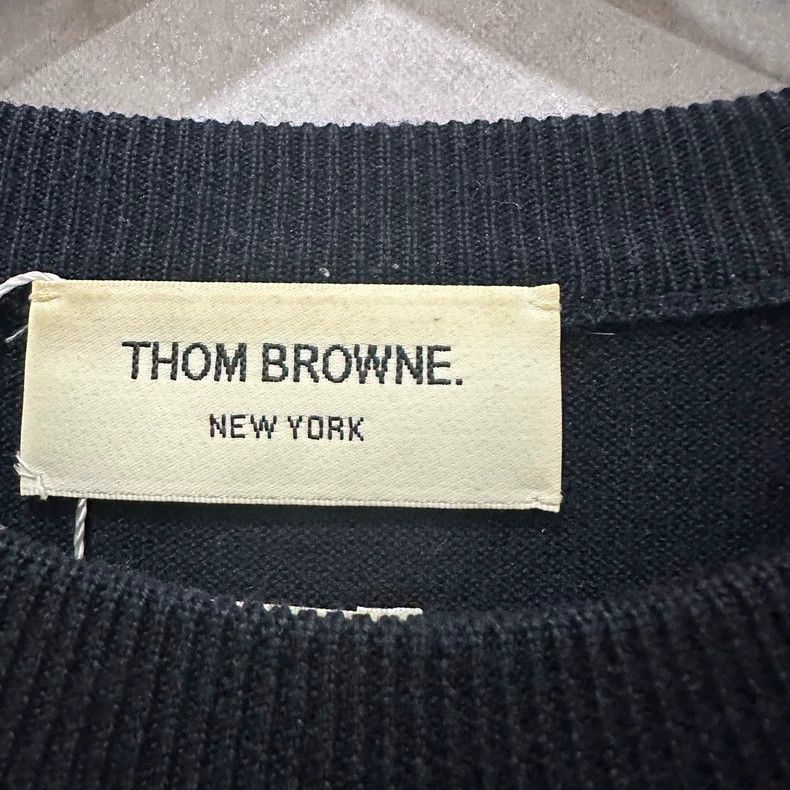 Thom Browne Thom Browne Striped Wool Crewneck Sweater - dmc Size US M / EU 48-50 / 2 - 4 Thumbnail