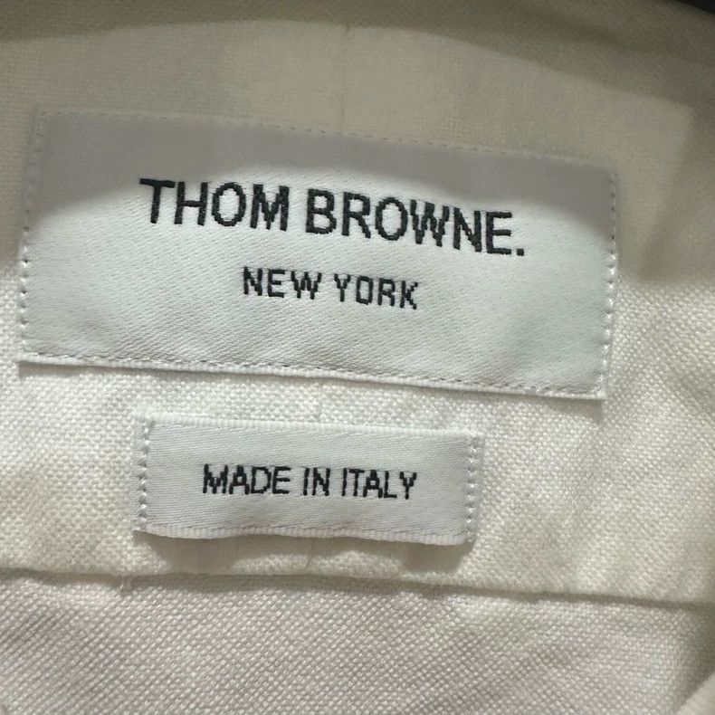 Thom Browne Thom Browne White Stripe Long-Sleeve Shirt - dmc Size US M / EU 48-50 / 2 - 4 Thumbnail
