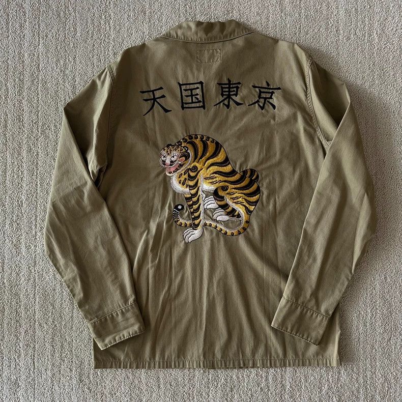 Japanese Brand Wacko Maria Tokyo Tiger Embroidered Shirt - dmc Size US L / EU 52-54 / 3 - 2 Thumbnail