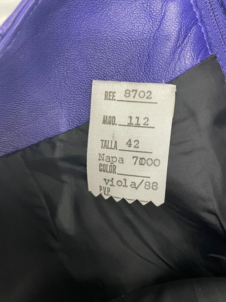 Loewe Loewe Purple Leather Knee-Length Skirt - dmc Size US 31 - 6 Thumbnail