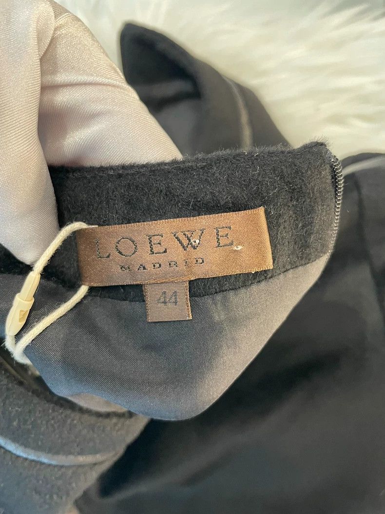 Loewe Loewe Black Camel Hair Short-Sleeve Dress - dmc Size US 31 - 6 Thumbnail