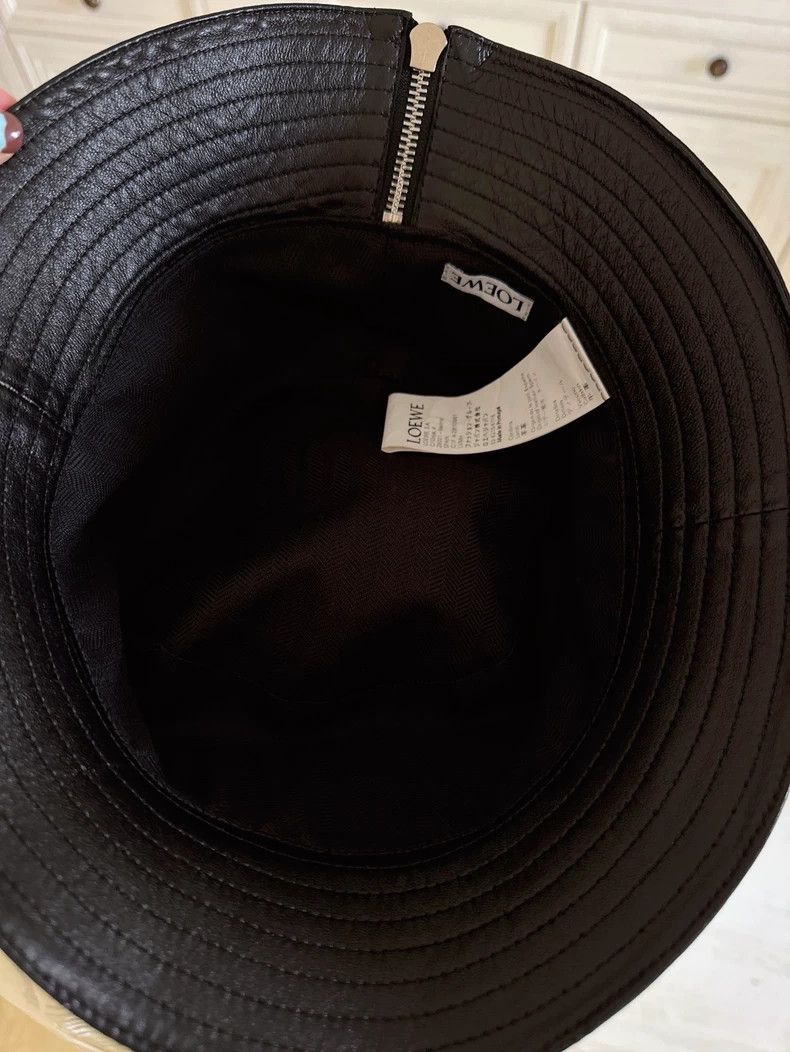 Loewe LOEWE Black Leather Bucket Hat - dmc Size ONE SIZE - 4 Thumbnail