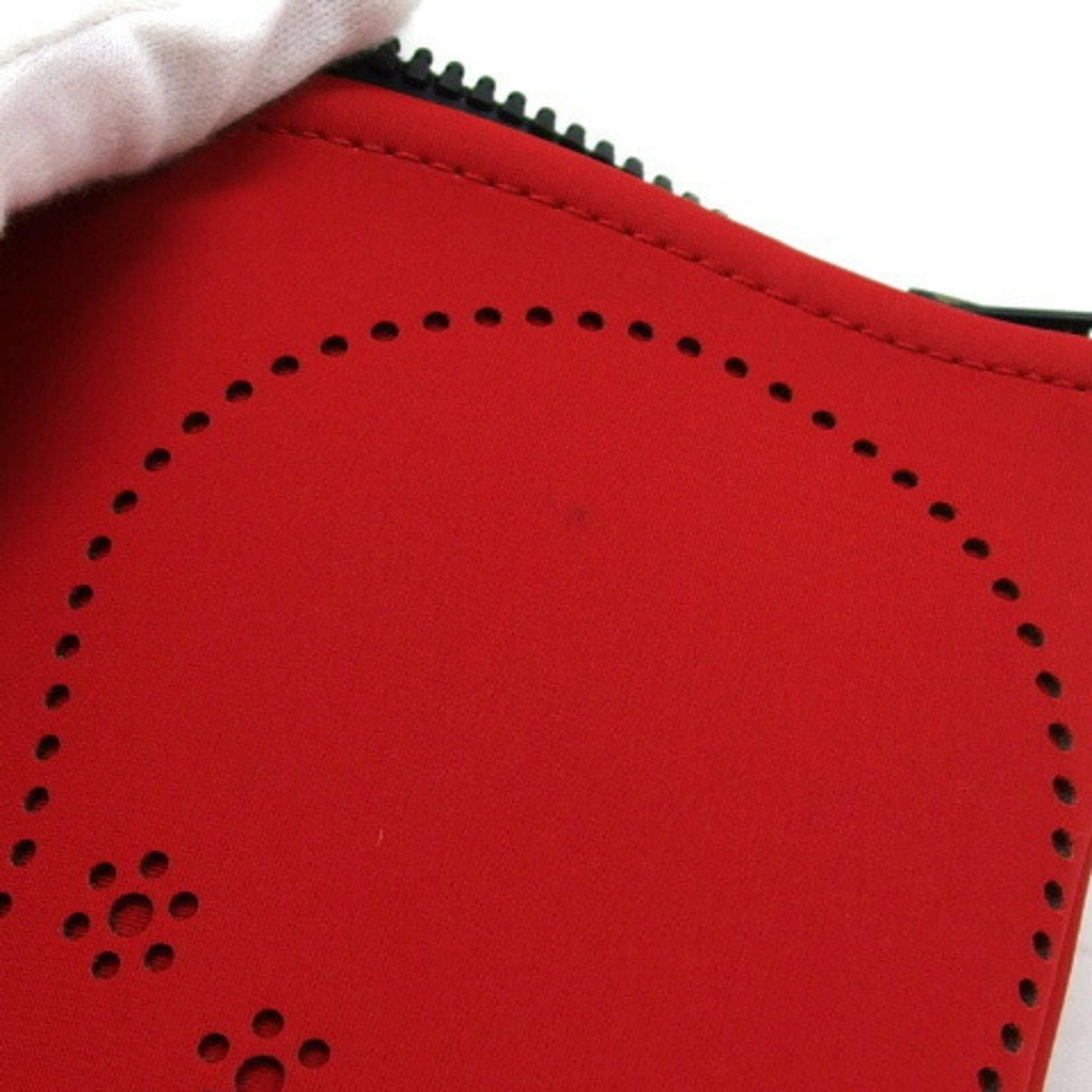 Hermes Hermès Neoban MM Perforated Octopus Embossed Pouch in Red Size ONE SIZE - 6 Thumbnail