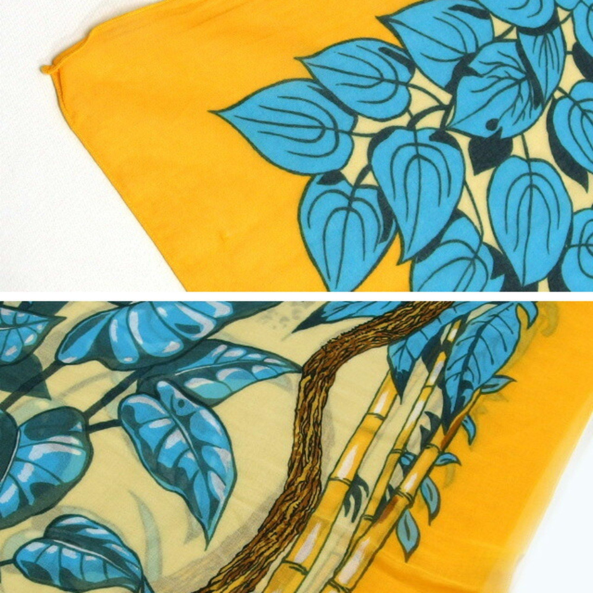 Hermes Hermes Large Stole/Scarf, Cotton Pareo, Leopard Print, Jungle Love, Yellow Size ONE SIZE - 10 Thumbnail