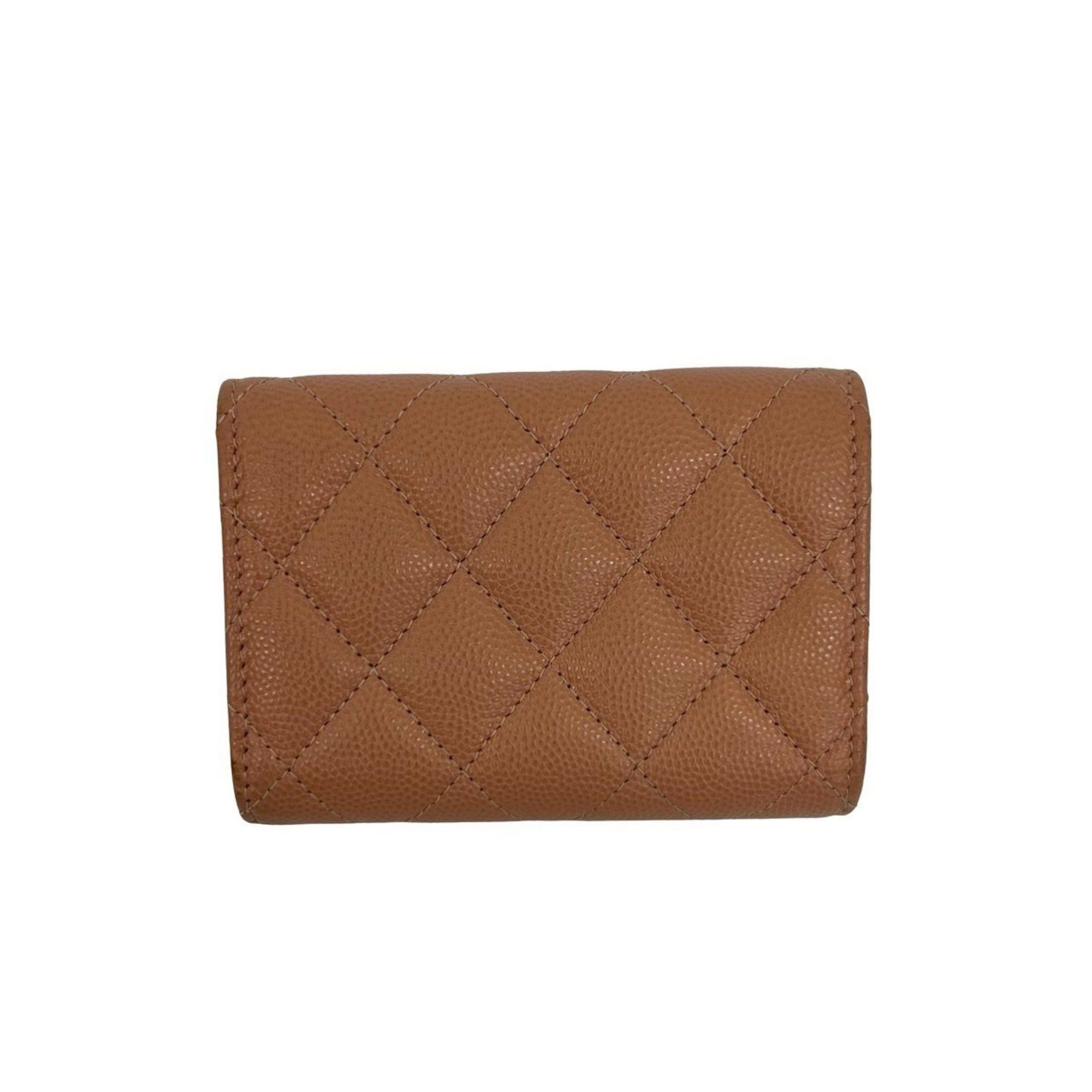 Chanel Random number CHANEL Matelasse Coco Caviar Leather Tri-fold Wallet Mini 23406 Size ONE SIZE - 2 Thumbnail