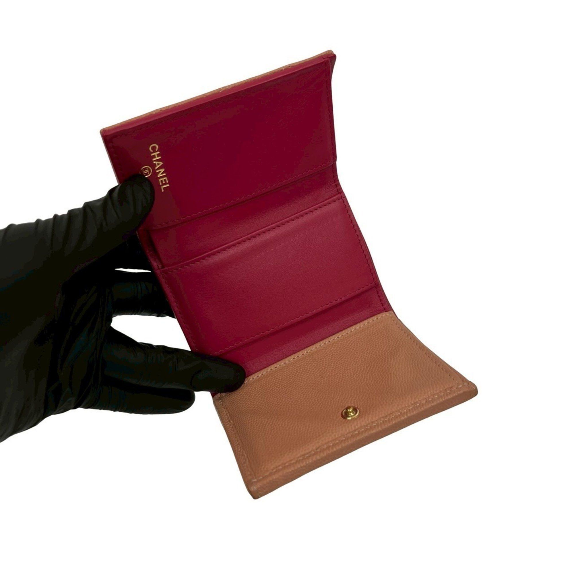 Chanel Random number CHANEL Matelasse Coco Caviar Leather Tri-fold Wallet Mini 23406 Size ONE SIZE - 7 Thumbnail