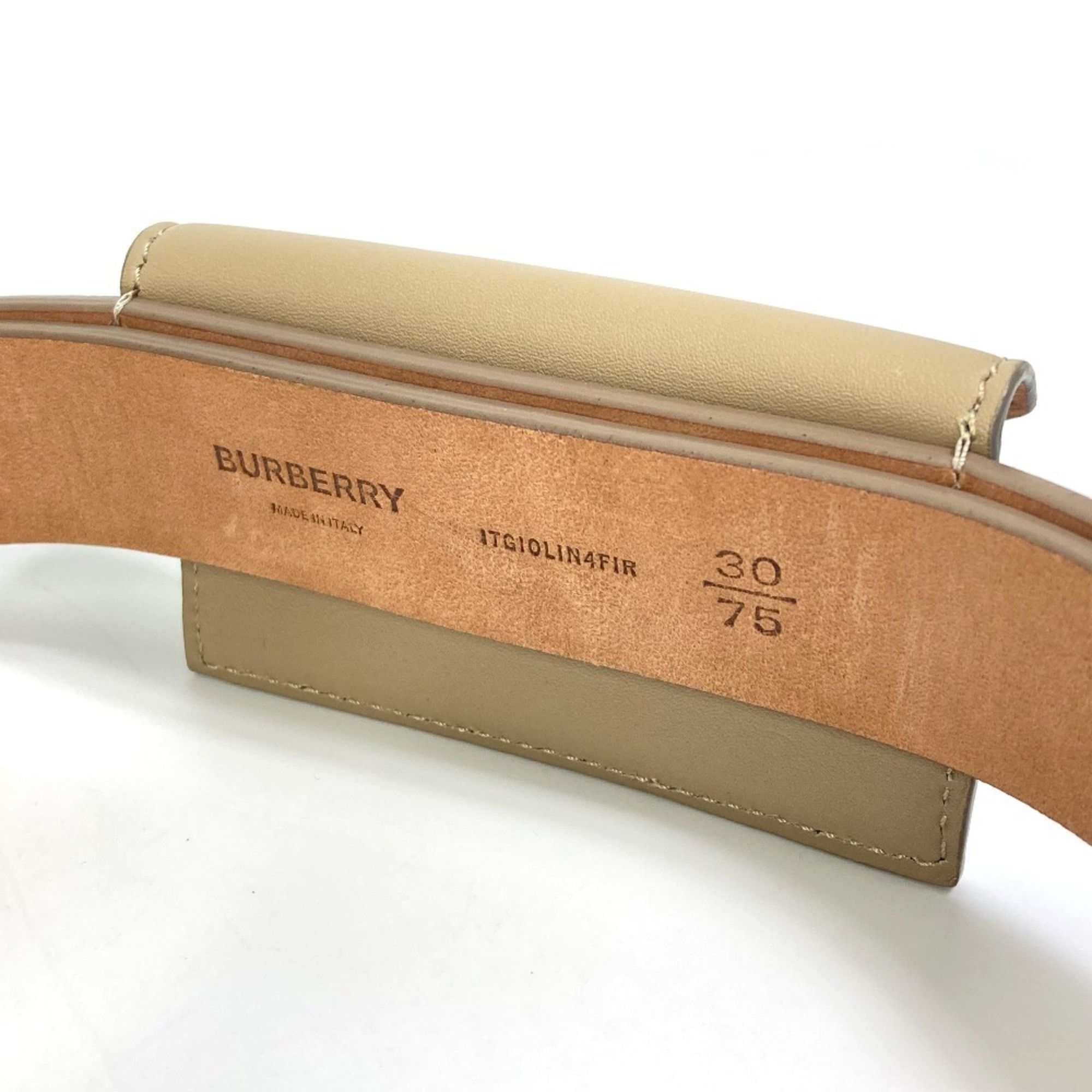 BURBERRY 8012136 ENVELOPE Leather Belt with Pouch, Women's, Latte