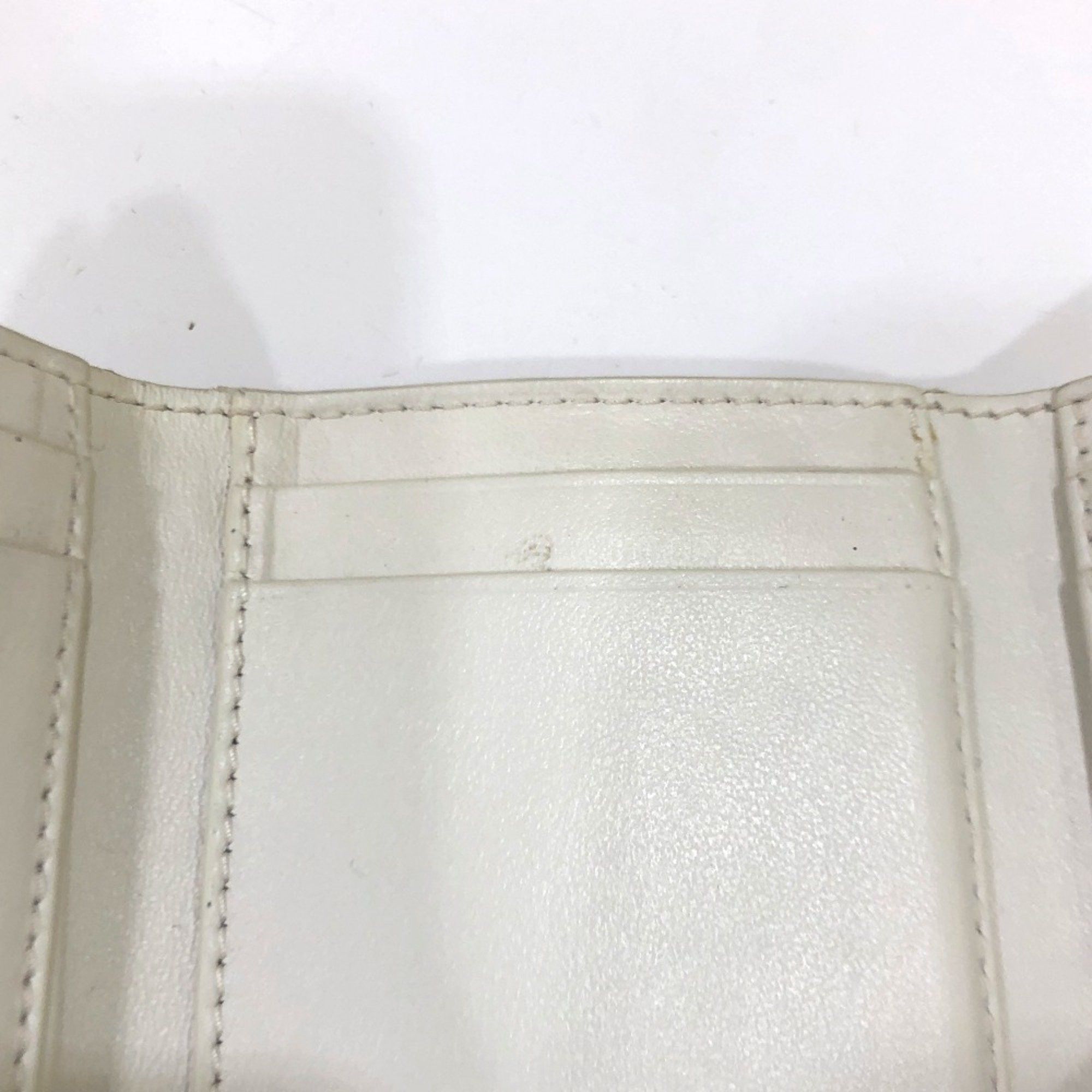 Bottega Veneta BOTTEGA VENETA Intrecciato Compact Wallet Tiny Tri-fold Leather for Women in White Size ONE SIZE - 9 Thumbnail