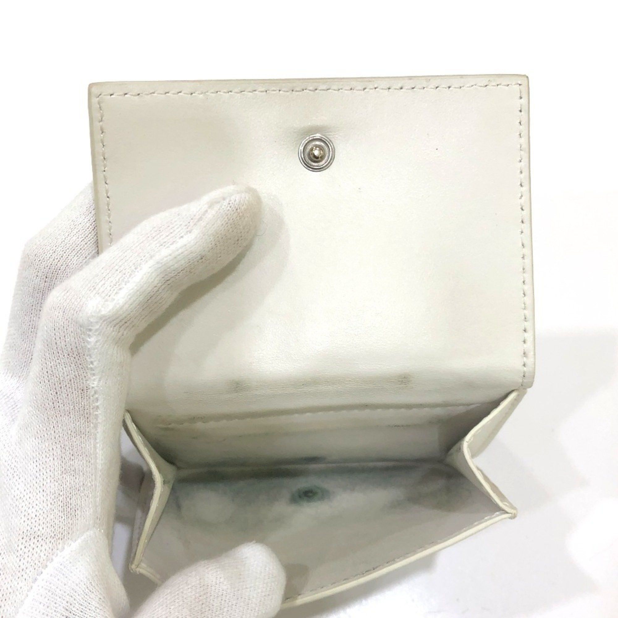 Bottega Veneta BOTTEGA VENETA Intrecciato Compact Wallet Tiny Tri-fold Leather for Women in White Size ONE SIZE - 13 Thumbnail