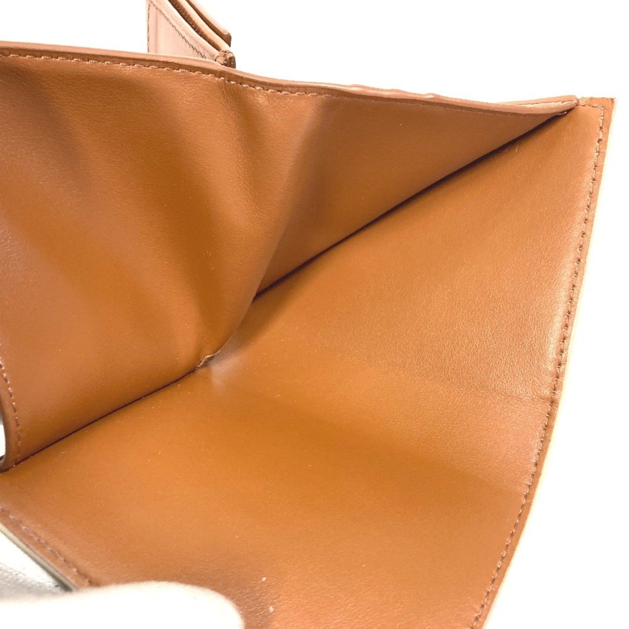 Celine CELINE Macadam Triomphe Wallet, Bifold PVC/Leather, Women's, White/Brown Size ONE SIZE - 12 Thumbnail