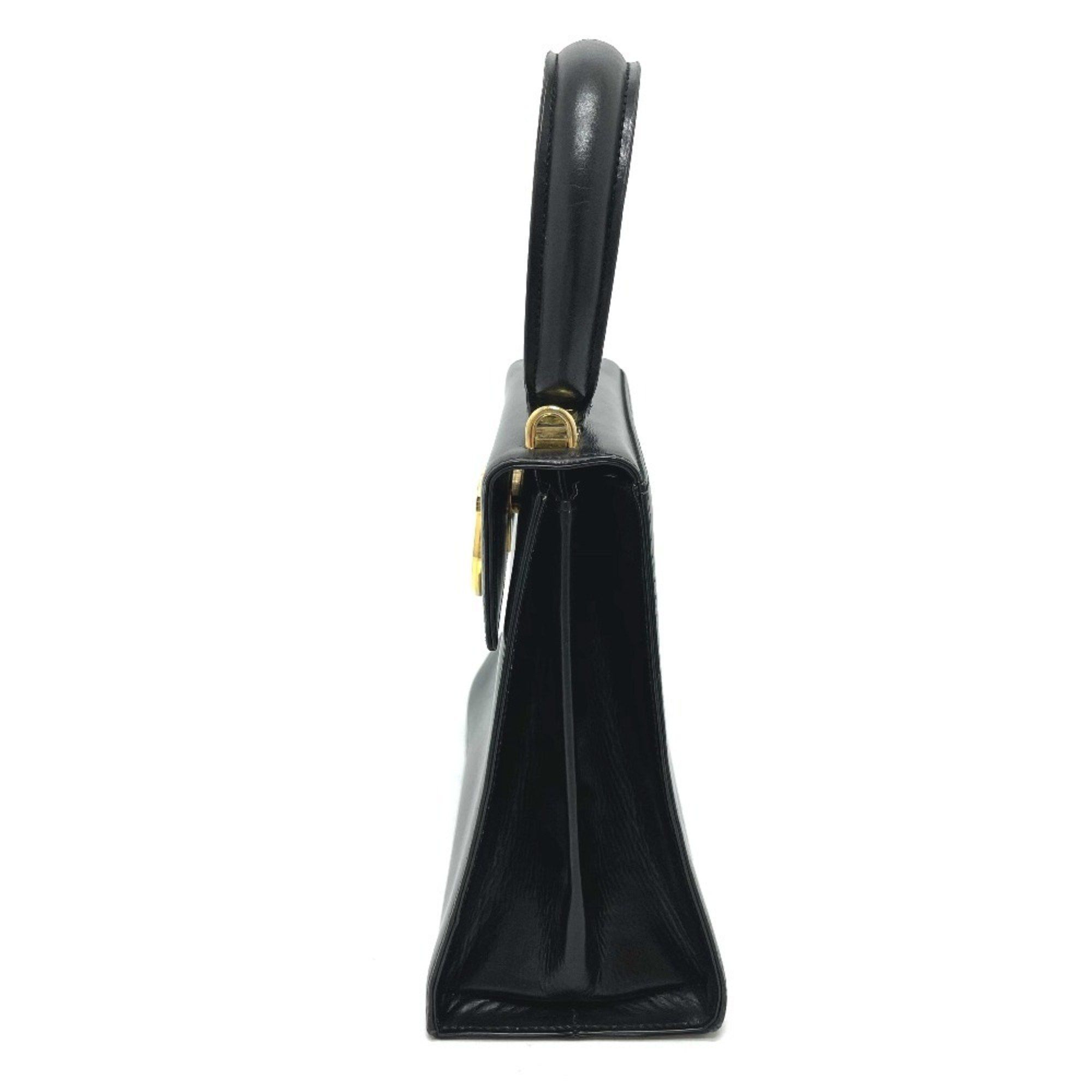 Salvatore Ferragamo Gancini 2-Way Mini Shoulder Bag in Black Leather (O212193)