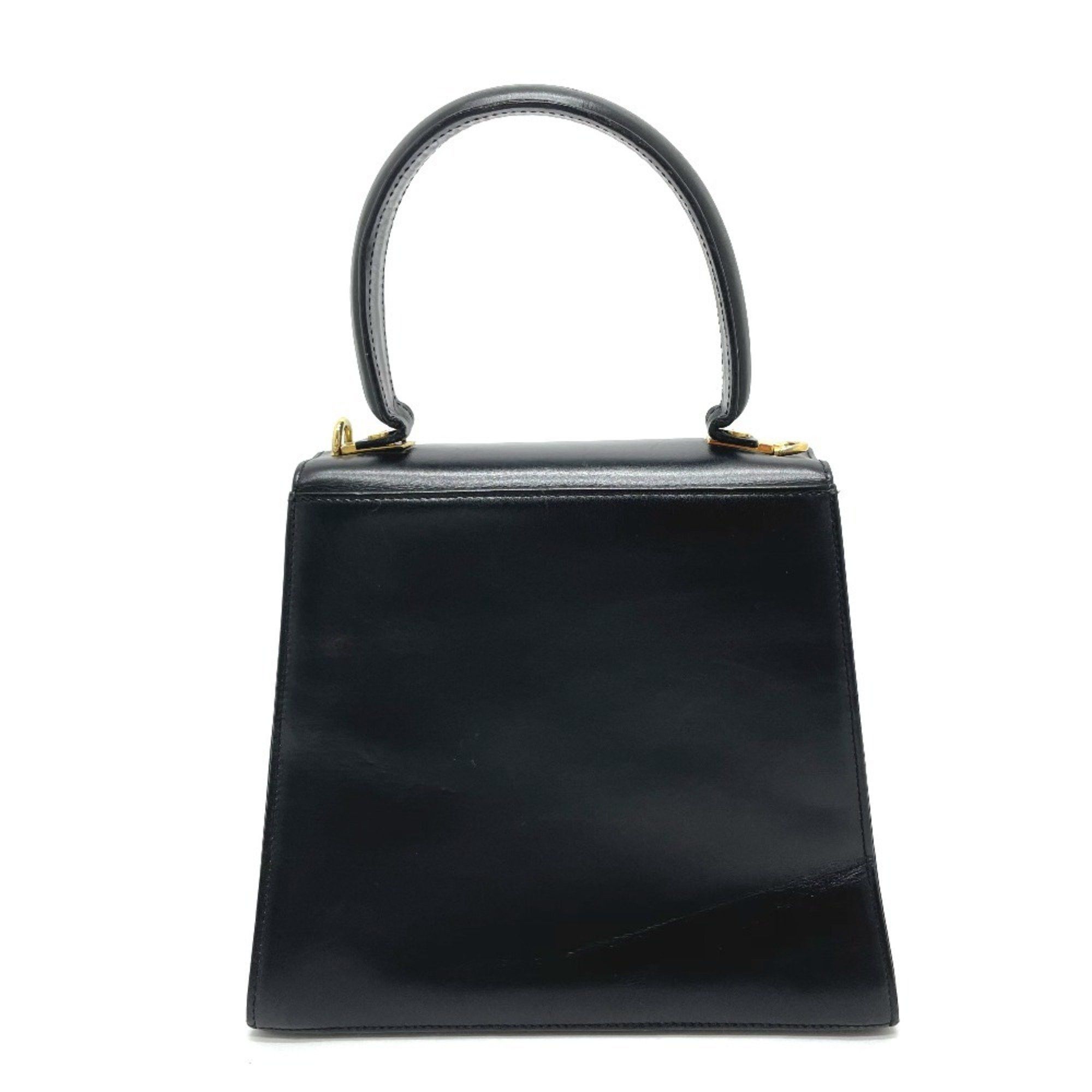 Salvatore Ferragamo Gancini 2-Way Mini Shoulder Bag in Black Leather (O212193)