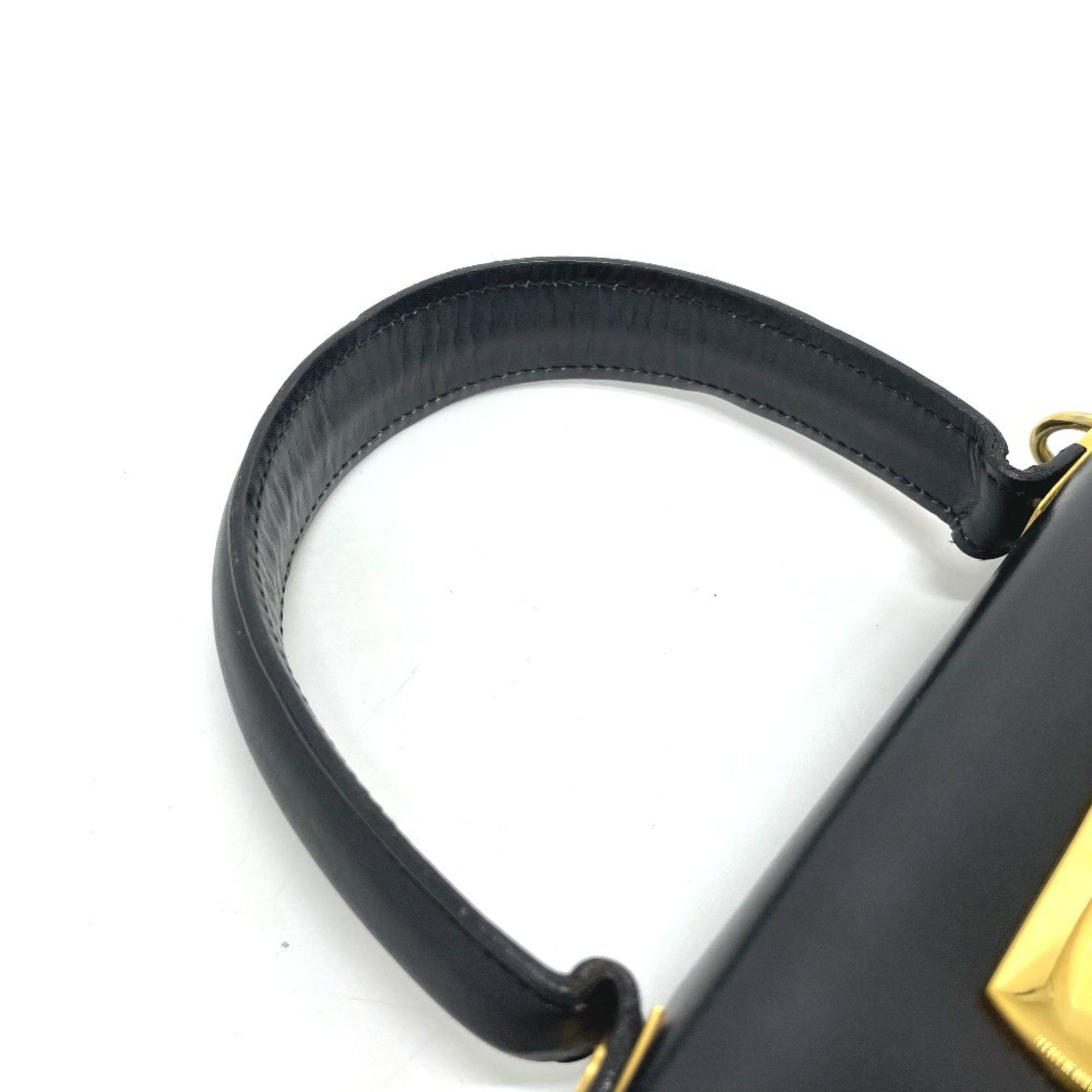 Salvatore Ferragamo Gancini 2-Way Mini Shoulder Bag in Black Leather (O212193)