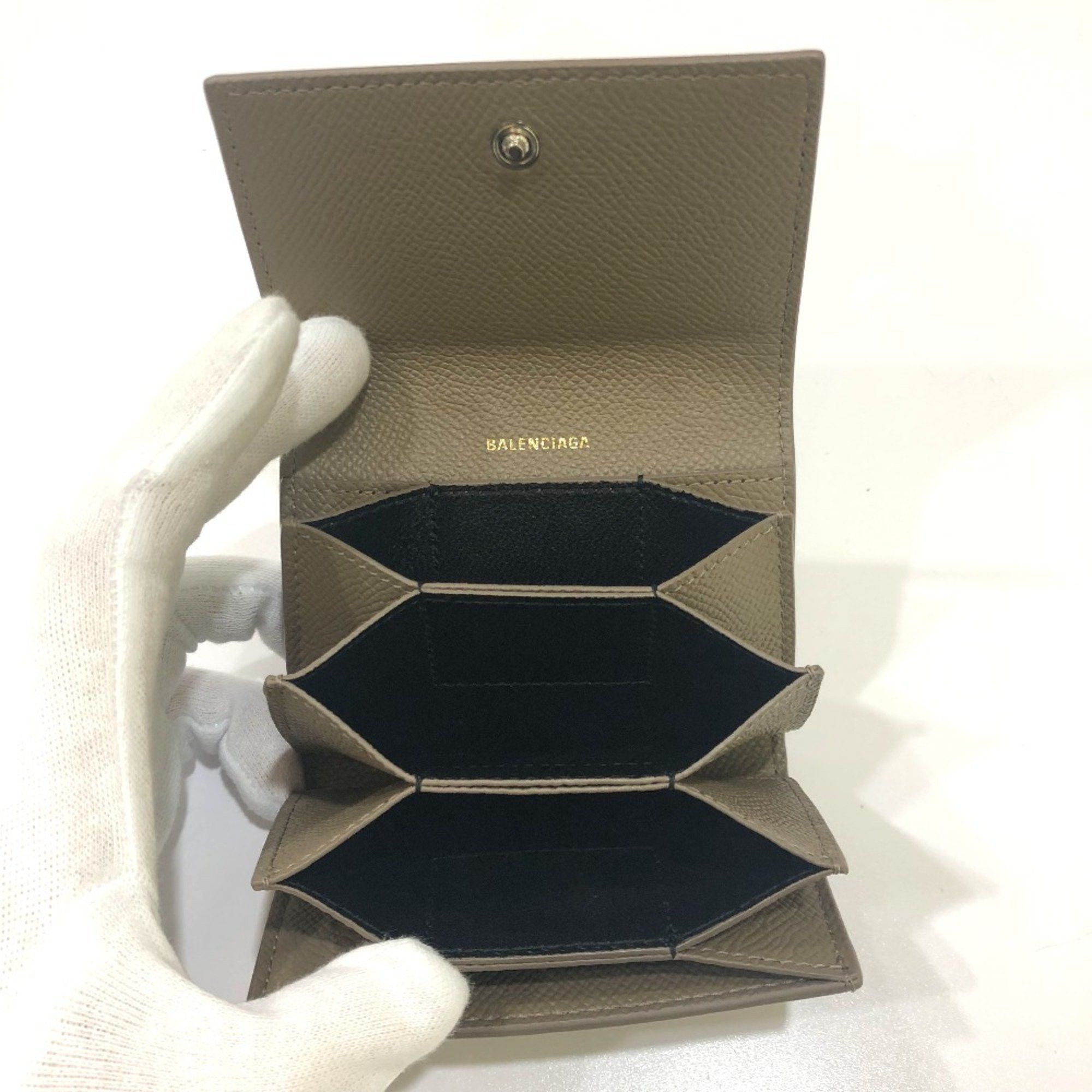 Balenciaga BALENCIAGA Ville Accordion Wallet with Card Case, 581099, Leather, Women's, Brown Size ONE SIZE - 7 Thumbnail