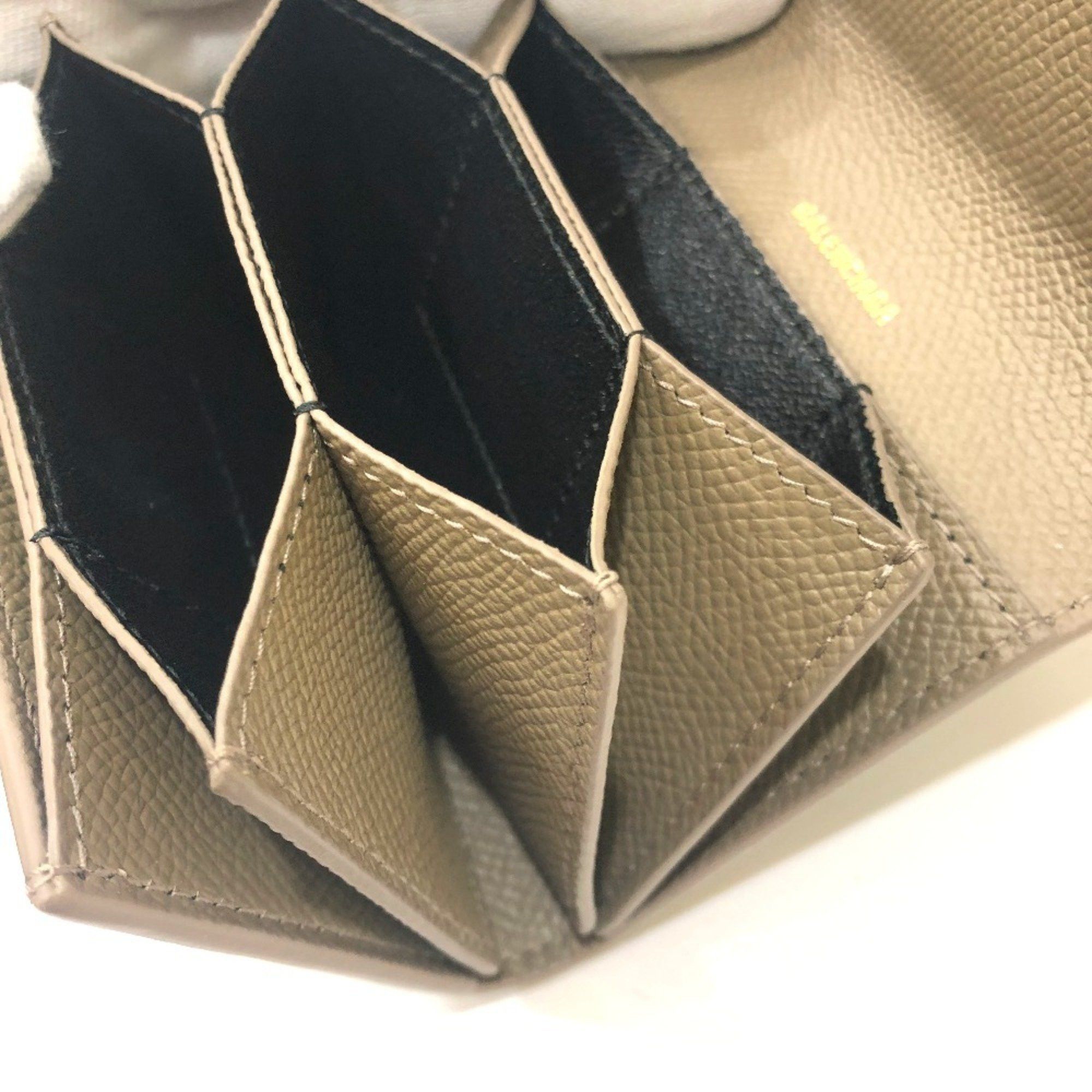 Balenciaga BALENCIAGA Ville Accordion Wallet with Card Case, 581099, Leather, Women's, Brown Size ONE SIZE - 9 Thumbnail