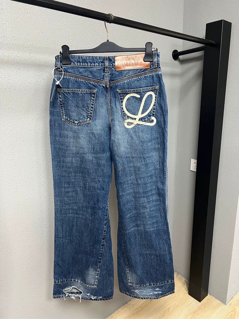 Loewe Loewe Blue Denim Jeans with Wear - dmc Size US 31 - 2 Thumbnail
