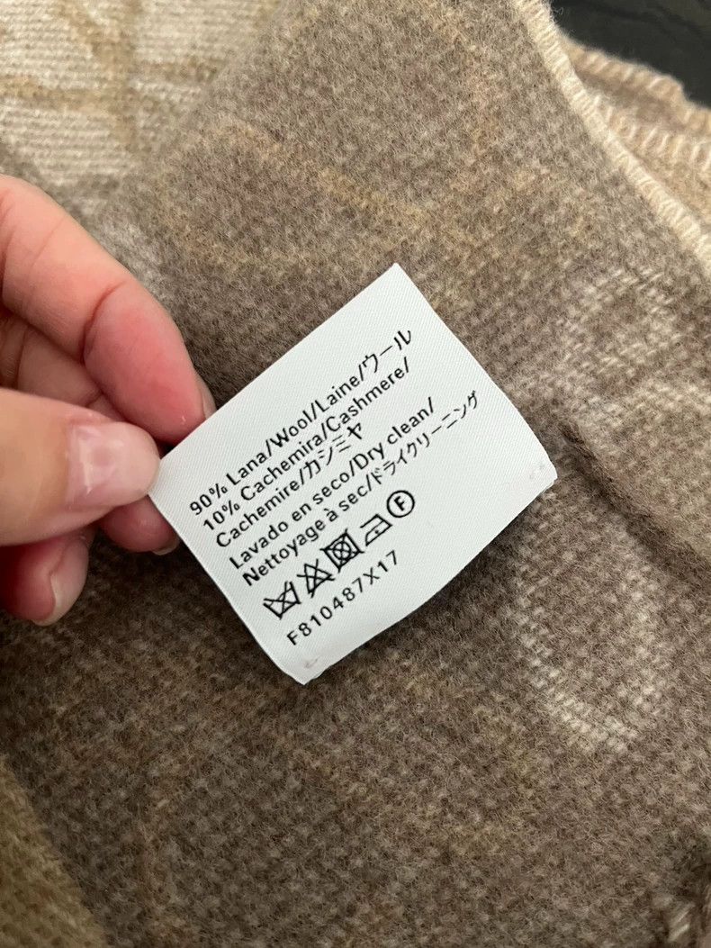 Loewe Loewe Anagram Wool Scarf White Beige - dmc Size ONE SIZE - 5 Thumbnail