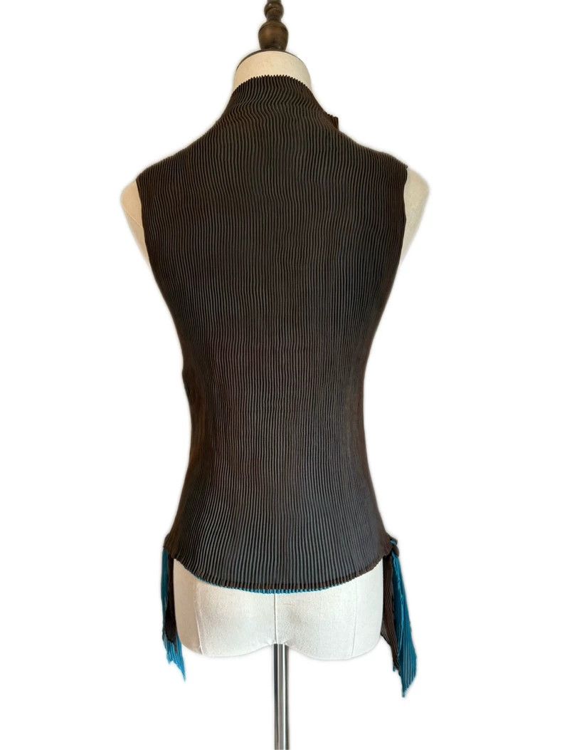 Issey Miyake Issey Miyake Double-Layer Pleated Top - dmc Size US M / EU 48-50 / 2 - 6 Thumbnail