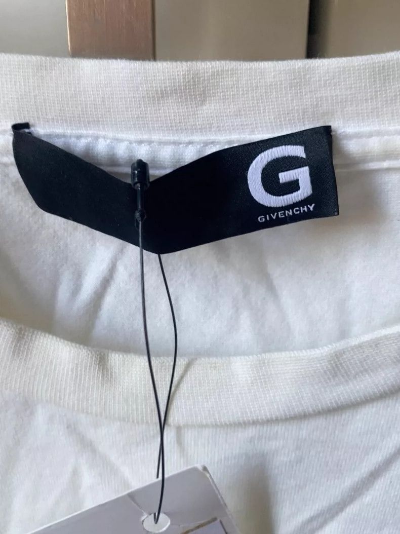 Givenchy G Givenchy White Leather Accent Crewneck T-shirt - dmc Size US XL / EU 56 / 4 - 3 Thumbnail