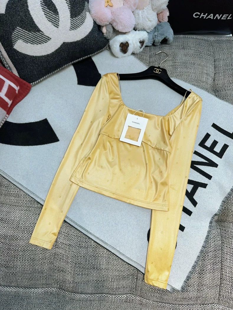 Chanel Chanel Coco Beach Gold Long Sleeve Top - dmc Size US M / EU 48-50 / 2 - 8 Thumbnail