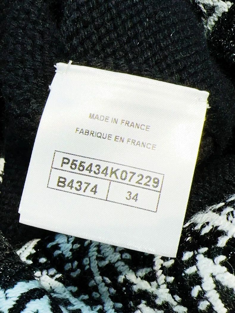 Chanel Chanel Black White Long Wool Sweater Coat - dmc Size US XS / EU 42 / 0 - 7 Thumbnail