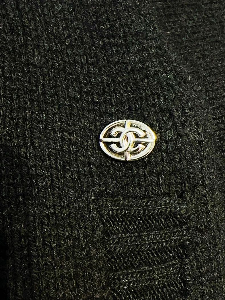 Chanel Chanel Black White Long Wool Sweater Coat - dmc Size US XS / EU 42 / 0 - 6 Thumbnail