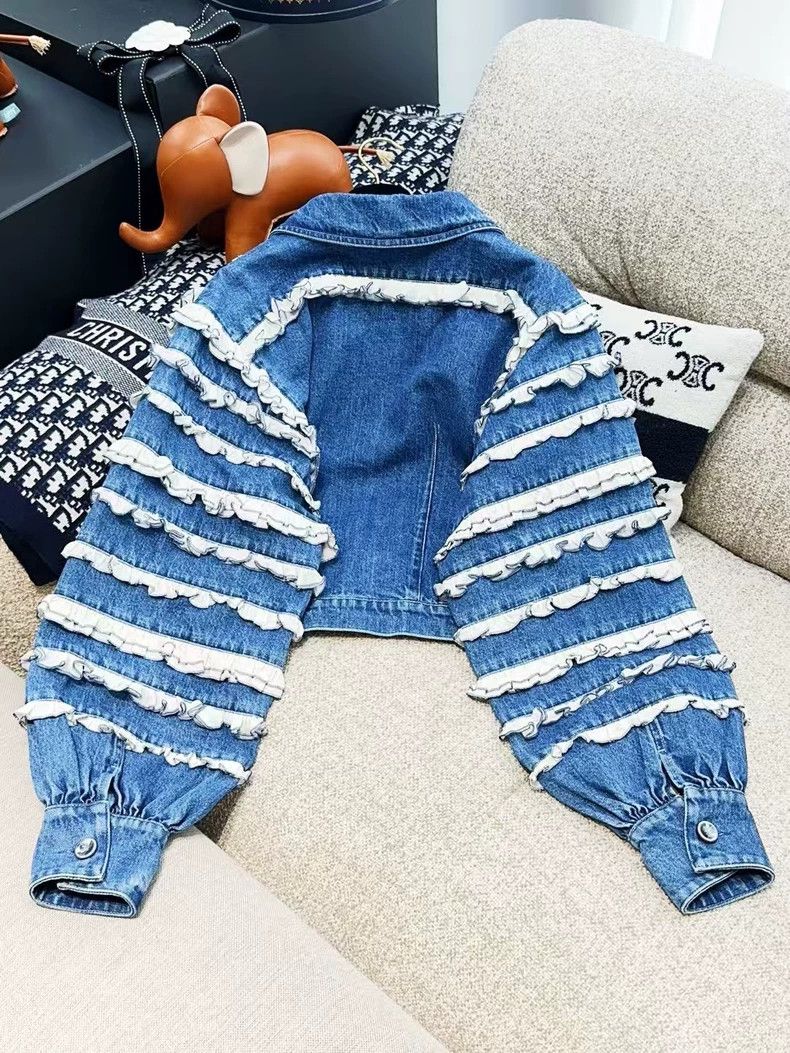 Chanel Chanel 20S Denim Jacket with Ruffles - dmc Size US XS / EU 42 / 0 - 3 Thumbnail