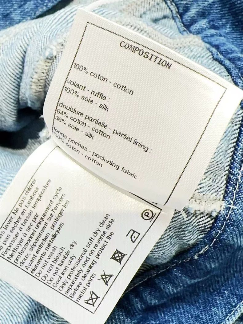 Chanel Chanel 20S Denim Jacket with Ruffles - dmc Size US XS / EU 42 / 0 - 8 Thumbnail