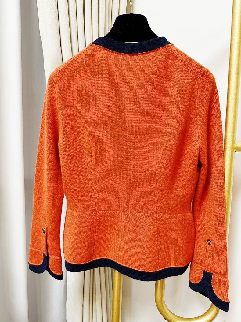 Chanel Chanel Orange Anchor Button Cardigan - dmc Size US S / EU 44-46 / 1 - 3 Thumbnail