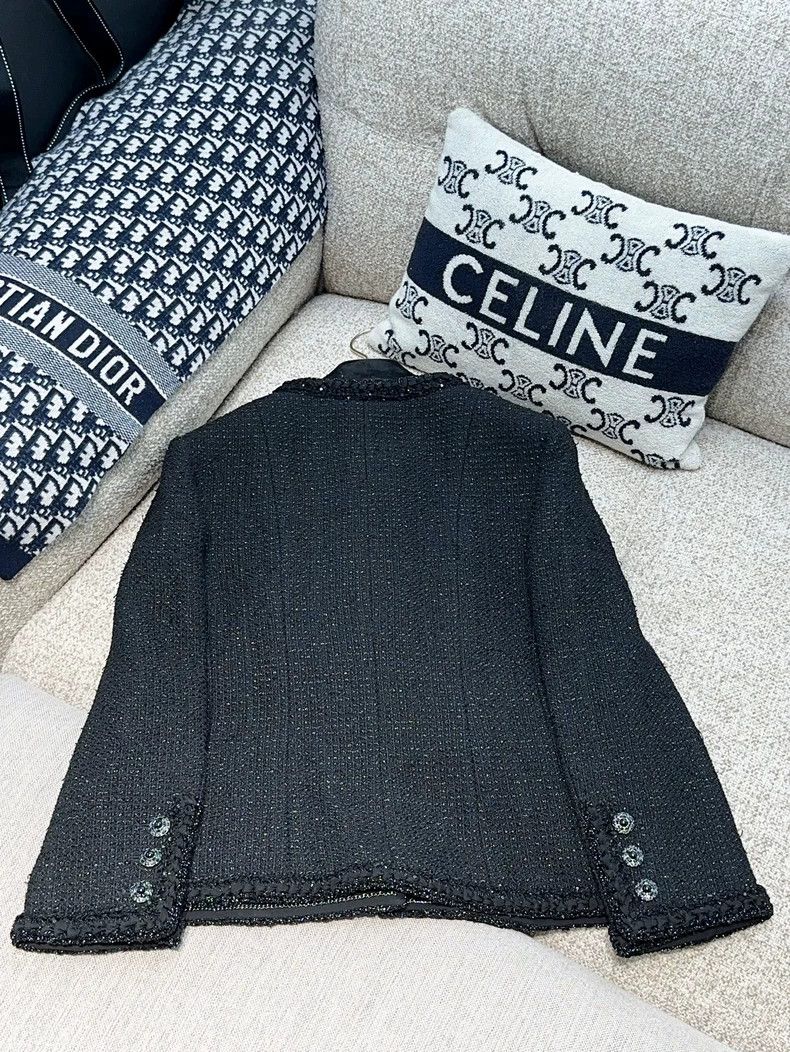 Chanel Chanel 25S Black Sparkle Knit Jacket - dmc Size US M / EU 48-50 / 2 - 3 Thumbnail
