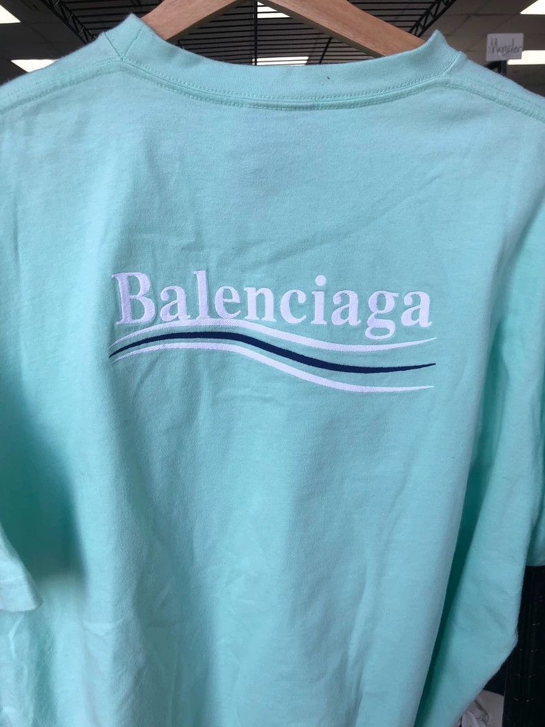 Balenciaga Balenciaga Wave Embroidery Short Sleeve Tee - dmc Size US L / EU 52-54 / 3 - 4 Thumbnail