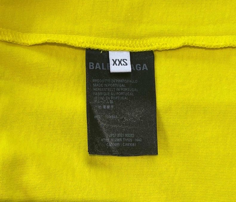 Balenciaga Balenciaga Yellow Logo Short Sleeve T-shirt - dmc Size US XXS / EU 40 - 5 Thumbnail