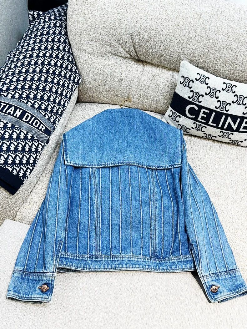 Chanel Chanel Blue Denim Jacket with Sailor Collar - dmc Size US XS / EU 42 / 0 - 4 Thumbnail