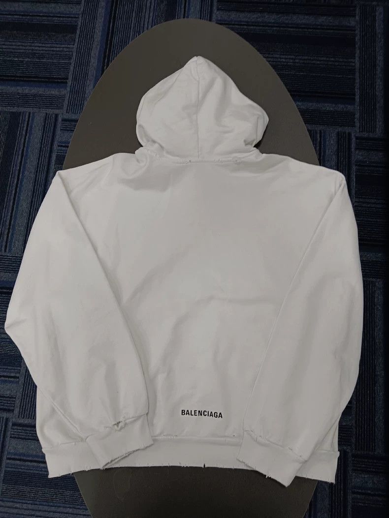Balenciaga Balenciaga Heart Logo White Hoodie - dmc Size US XS / EU 42 / 0 - 2 Thumbnail