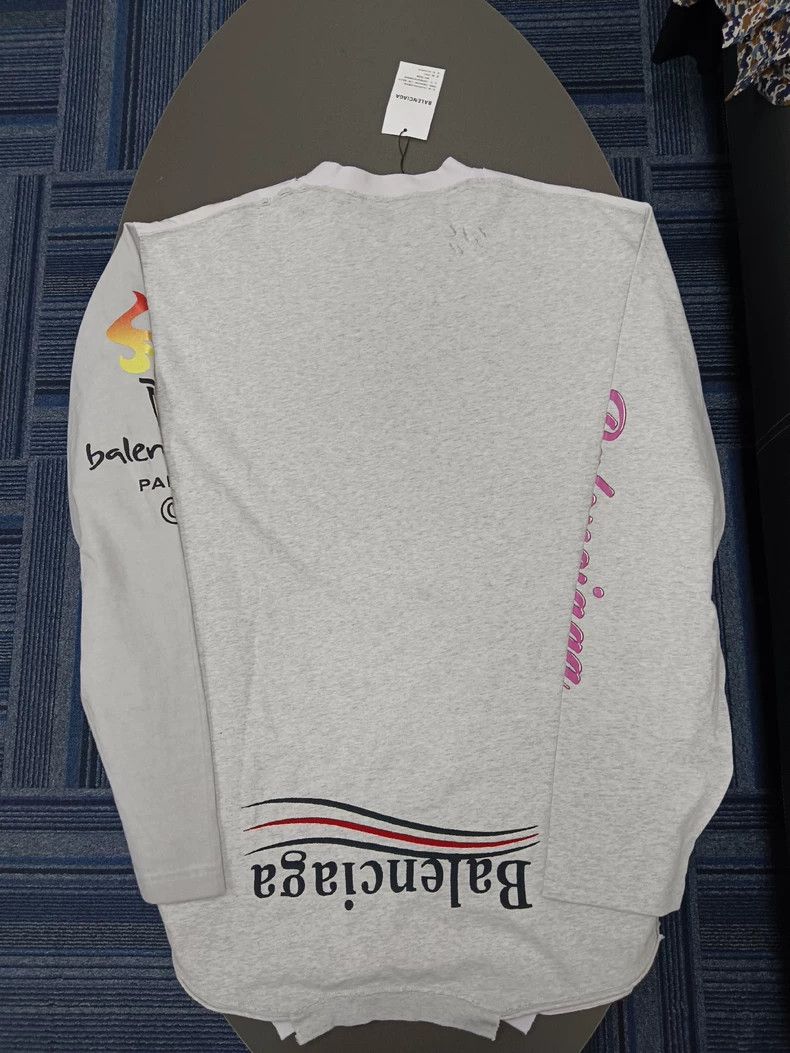 Balenciaga Balenciaga Layered Design Long Sleeve T-Shirt - dmc Size US M / EU 48-50 / 2 - 2 Thumbnail