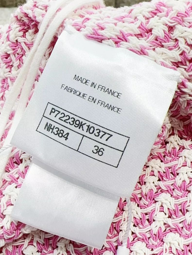 Chanel Chanel 22P Pink White Knit Cardigan - dmc Size US S / EU 44-46 / 1 - 6 Thumbnail