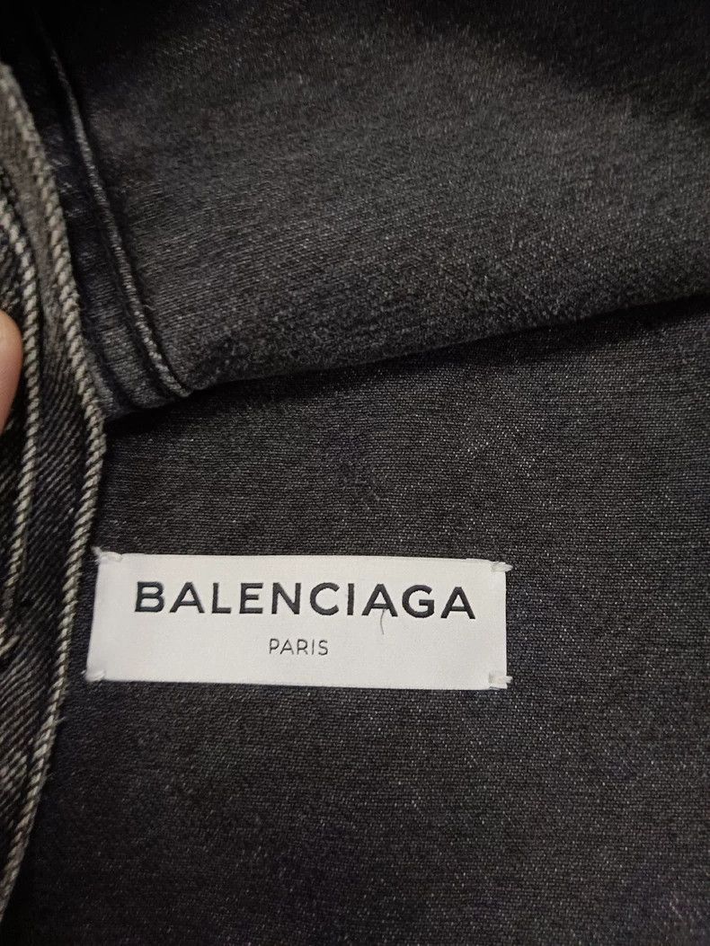 Balenciaga Balenciaga Logo Print Denim Jacket - dmc Size US S / EU 44-46 / 1 - 3 Thumbnail