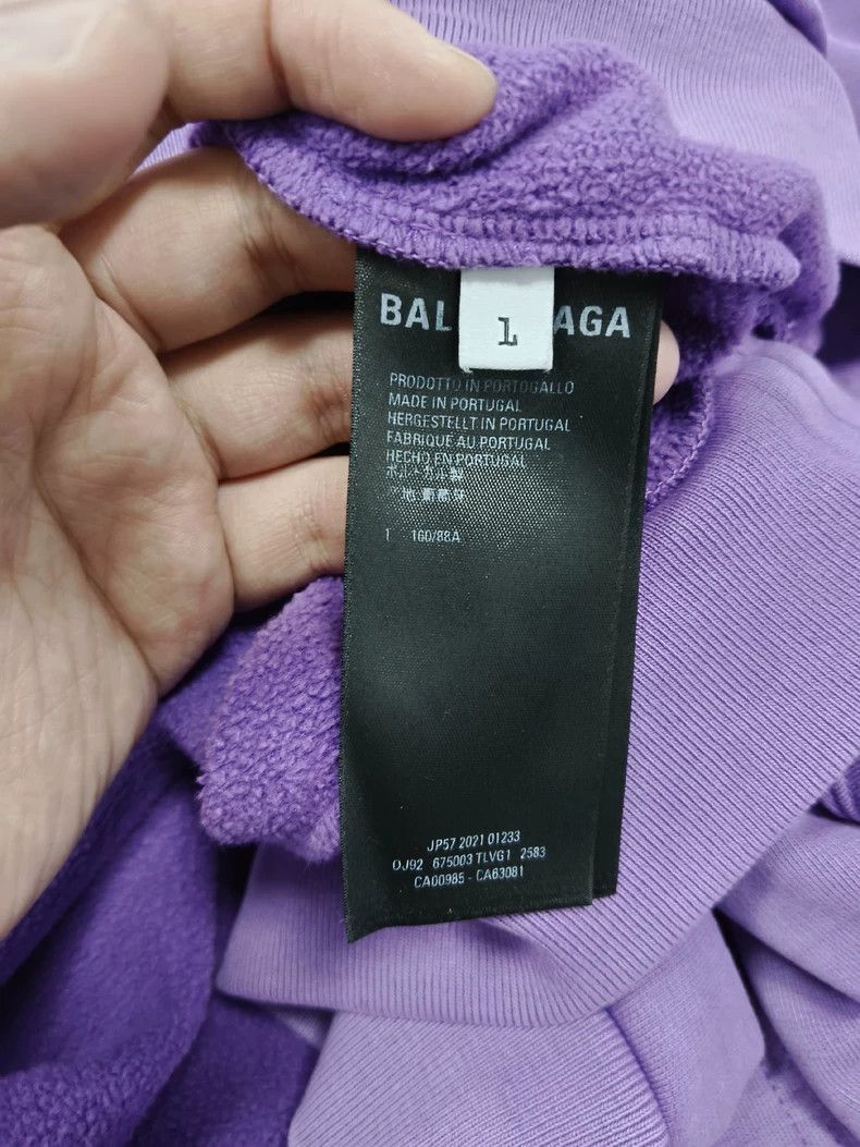 Balenciaga Balenciaga Purple Logo Hoodie - dmc Size US L / EU 52-54 / 3 - 4 Thumbnail