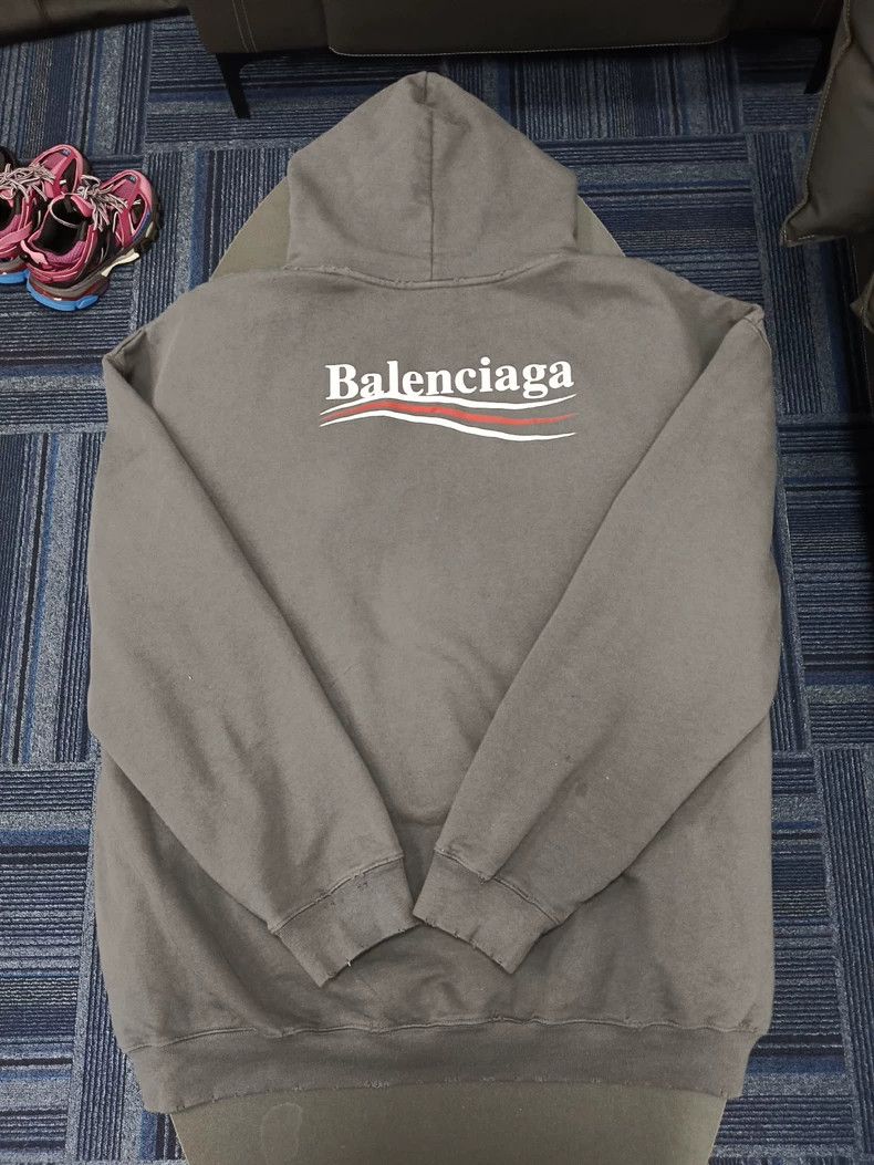 Balenciaga Balenciaga Logo Print Hooded Sweatshirt - dmc Size US M / EU 48-50 / 2 - 2 Thumbnail