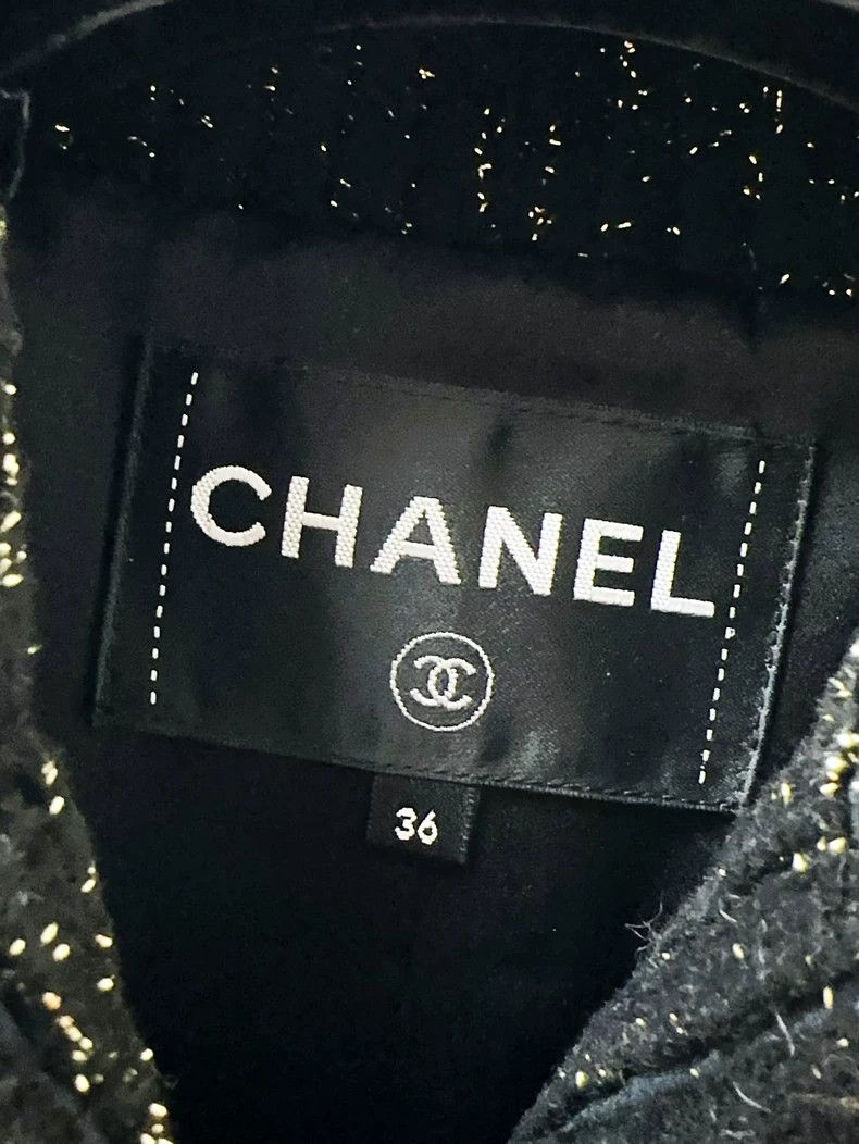 Chanel Chanel Black Gold Long Sleeve Coat - dmc Size US S / EU 44-46 / 1 - 5 Thumbnail