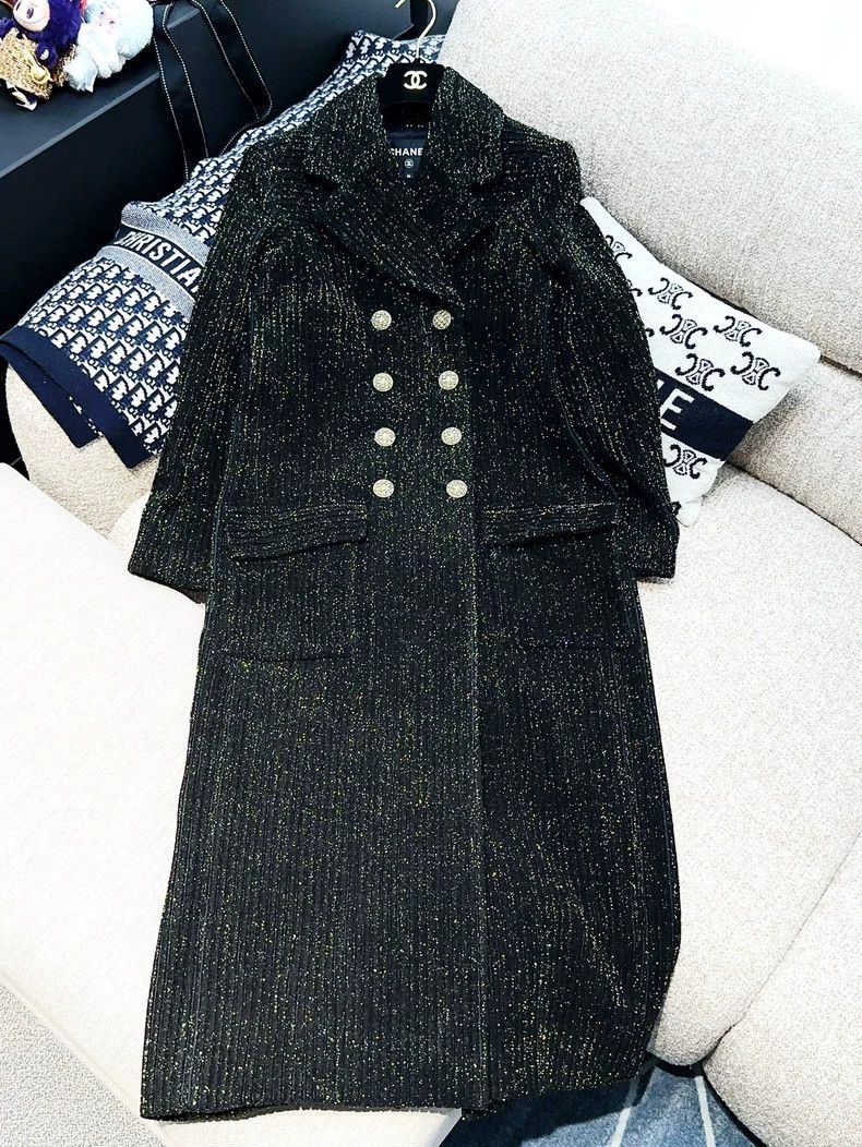 Chanel Chanel Black Gold Long Sleeve Coat - dmc Size US S / EU 44-46 / 1 - 3 Thumbnail
