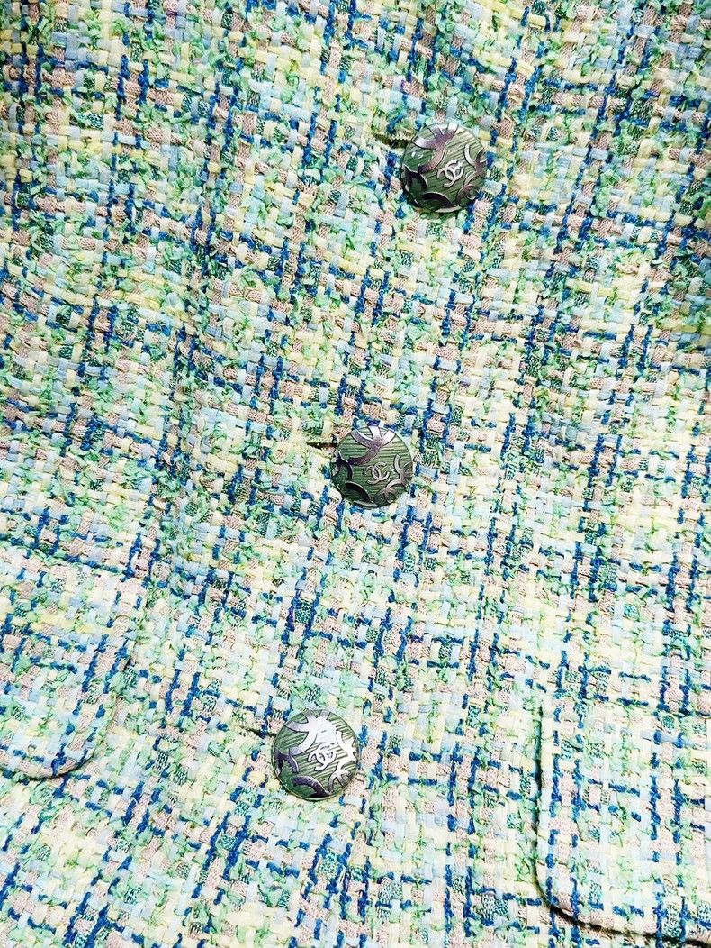 Chanel Chanel Green Woven Long Sleeve Jacket - dmc Size US M / EU 48-50 / 2 - 4 Thumbnail