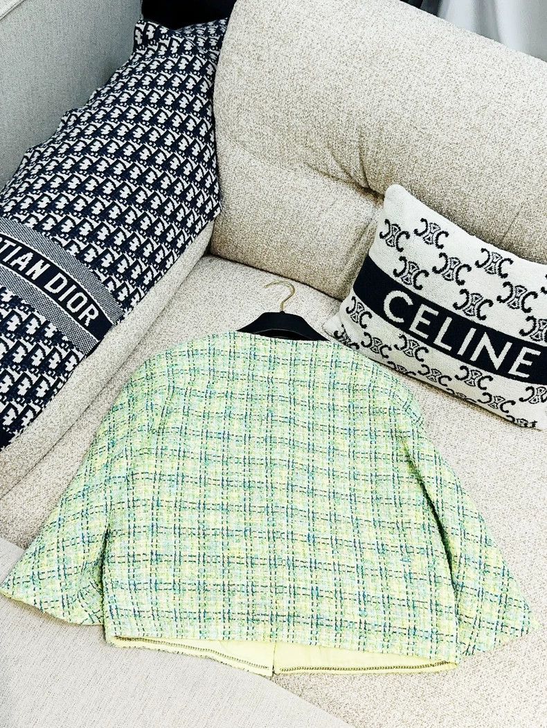 Chanel Chanel Green Woven Long Sleeve Jacket - dmc Size US M / EU 48-50 / 2 - 3 Thumbnail
